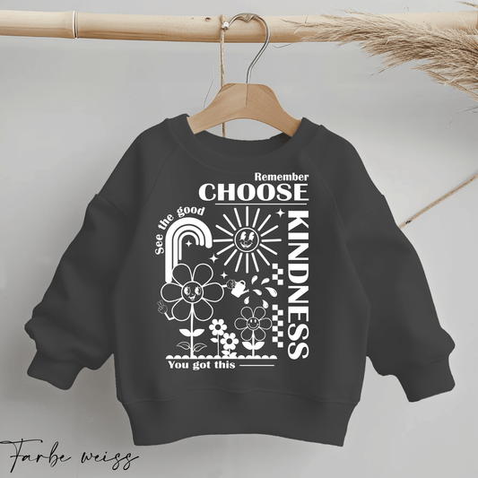 Choose Kindness- Statement Spruch | Bügelbild 2-Teilig