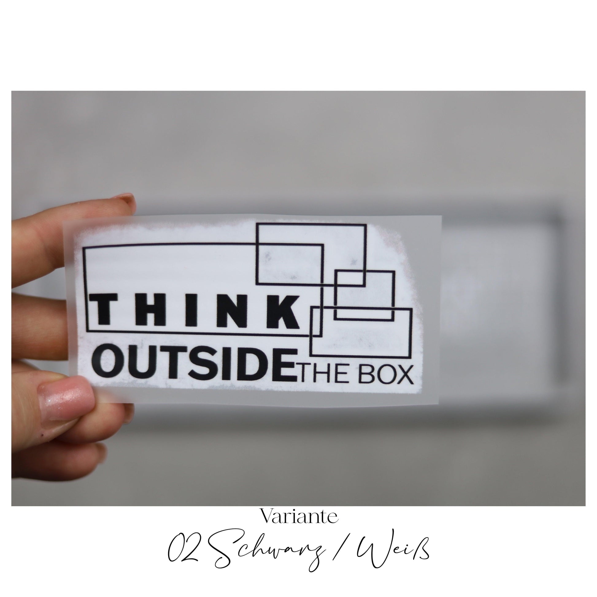 Bügelbild "Think outside the box"