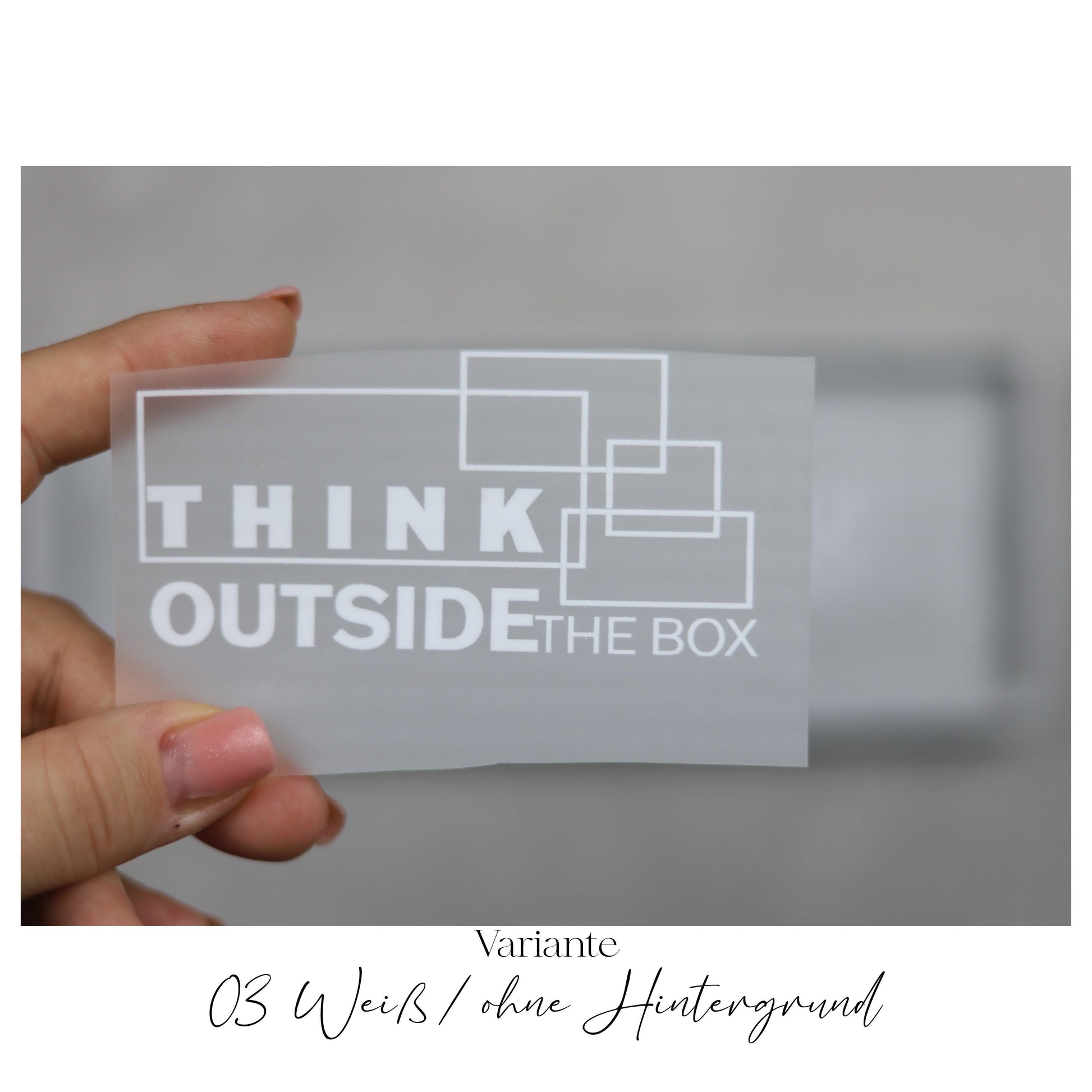 Bügelbild "Think outside the box"