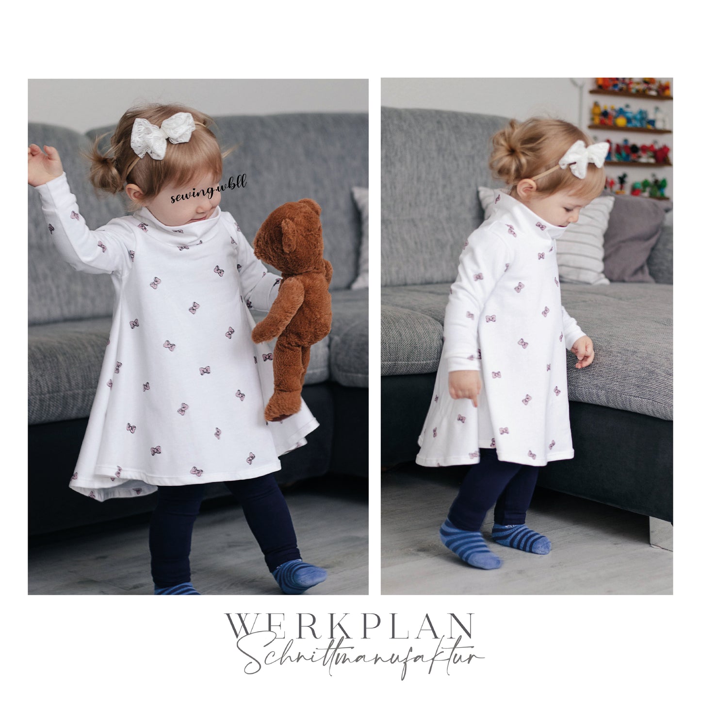 Little LadyWERK | Ganzjahres Kleid & Tunika | Kids & Teens - 74 bis 164 | A0 & A4 | Beamer - Werkplan.Schnittmanufaktur