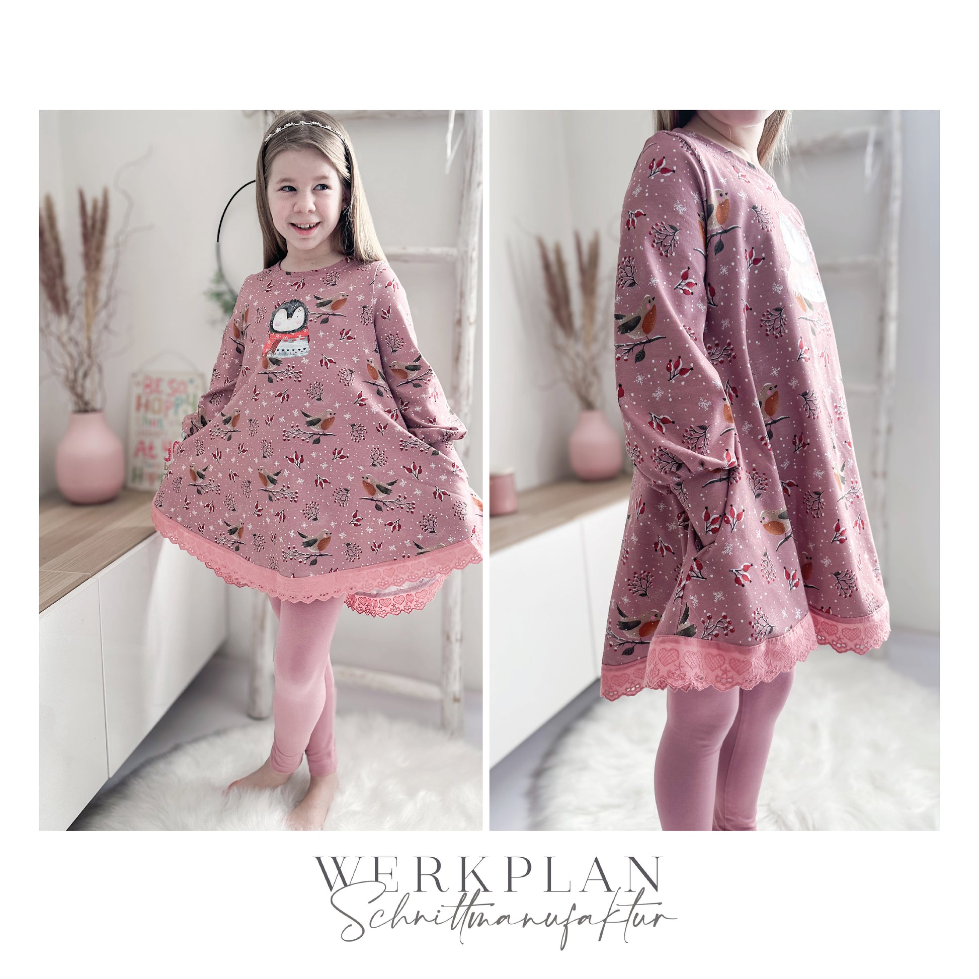 Little LadyWERK | Ganzjahres Kleid & Tunika | Kids & Teens - 74 bis 164 | A0 & A4 | Beamer - Werkplan.Schnittmanufaktur