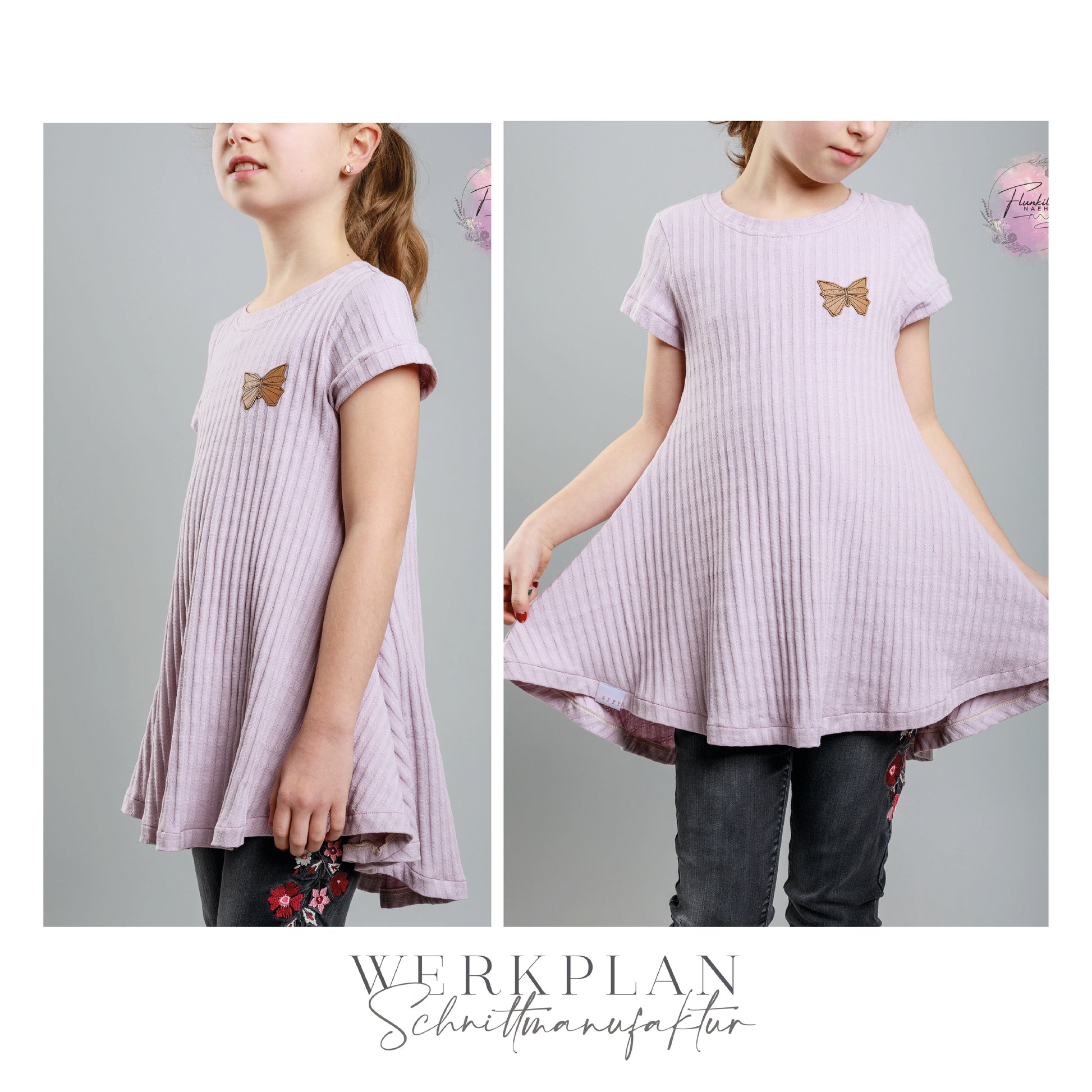 Little LadyWERK | Ganzjahres Kleid & Tunika | Kids & Teens - 74 bis 164 | A0 & A4 | Beamer - Werkplan.Schnittmanufaktur